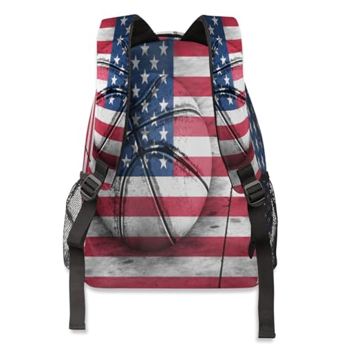 Sac à dos grand format motif USA avec compartiment ordinateur portable - 5