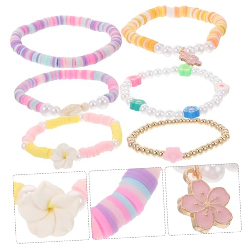 Bracelets décontractés adolescentes set de 6 bijoux perles d'argile mignonnes - 3