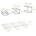 Love-KANKEI Tiered Serving Stand Tiered Serving Tray Free Combination for Party with 3 White Rectangular Platters to Display Food