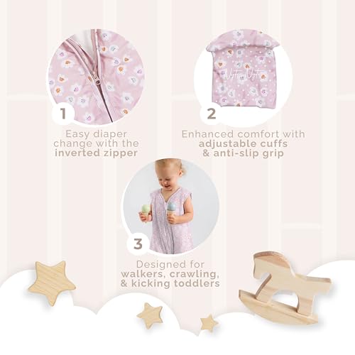 Image of Sleeveless Soft Baby & Toddler Sleeping Sack, Breathable with Adjustable Feet Cuffs & Anti-Slip Grip