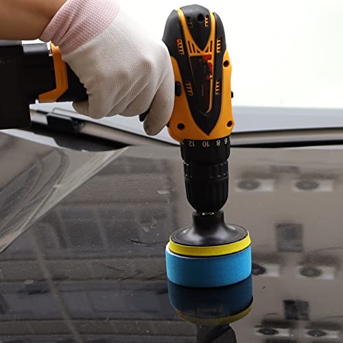 Image of 74PCS 3Inch Car Headlight Restoration and Polishing Kit, Sanding Discs with 1 /4 inch and M10 Backing Pad,Scouring Pads, Interface Pad, Wool Polishing Buffing Pad Polishing Buffing Wheel