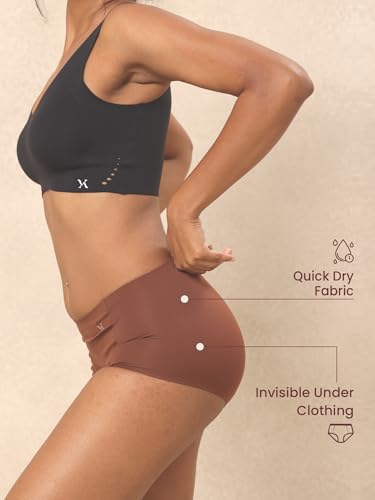 Image of Krvvy Airsoft Boyshorts | Women's High Coverage Mid-Rise Underwear with Four-Way Stretch | All Day Breathability | Lightweight & Seamless