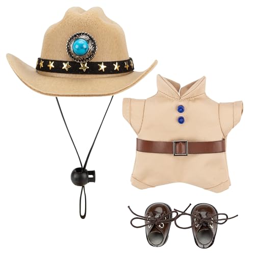 Lanynne 17cm Ornaments Clothes Set, Stylish Western Cowboy Fashion Outfit