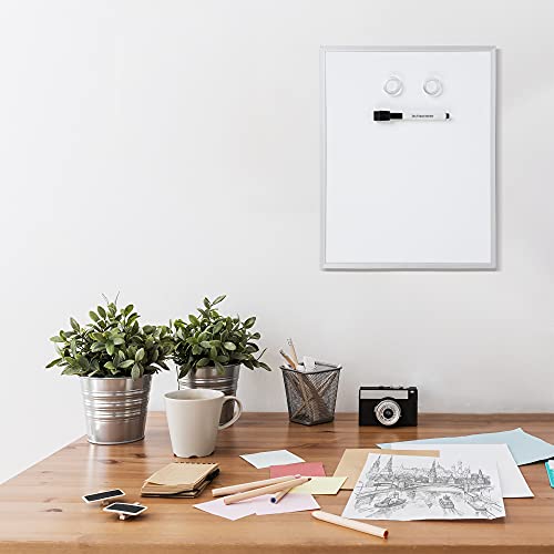 Amazon Basics Small Dry Erase Whiteboard, Magnetic Whiteboard with Marker and Magnets, 27.94 cm x 35.56 cm, Aluminum Frame image 5