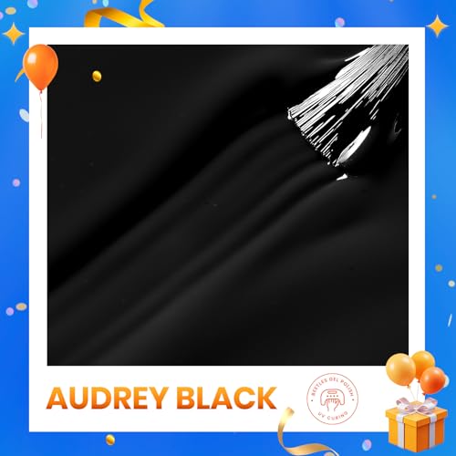 A swatch of the Beetles Black Gel Polish showing its opacity