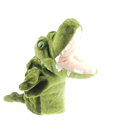 Bellissimo burattino da mano, per bambini, ragazzi e ragazze, grande, in peluche a forma di animale Gator Taglia unica
