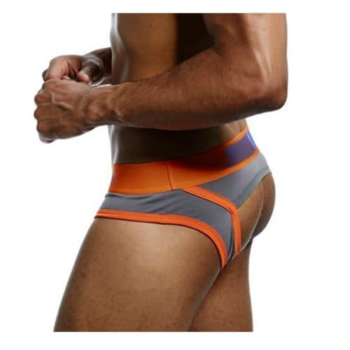 Men Underwear Briefs Bottomless Sexy Cotton Sport Backless Underpanties Brief4