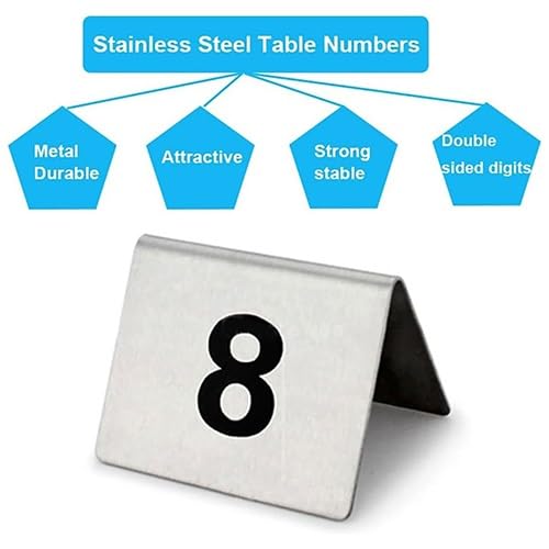 Numeri Da Tavolo In Acciaio Inossidabile, 1-100 Numeri Da Tavolo, 1,97 × 1,57 Pollici, Numeri Da Tavolo For Ristoranti, Bar, Matrimoni, Feste Di Compleanno(31 to 40)