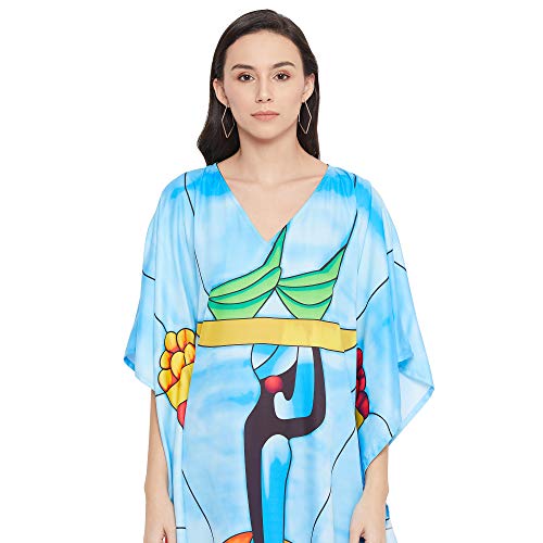 Image of Oussum Plus Size Kaftan Dresses for Women, Polyester Summer Caftan Cover Up Maxi Beach Dress, 1X-3X