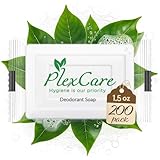 PLEXCARE (200 Pack) Pleasant Scent 1.5 oz Bar Soap, Hotel Travel Size, Individually Wrapped, Bulk Amenities and Toiletries for Hospitality