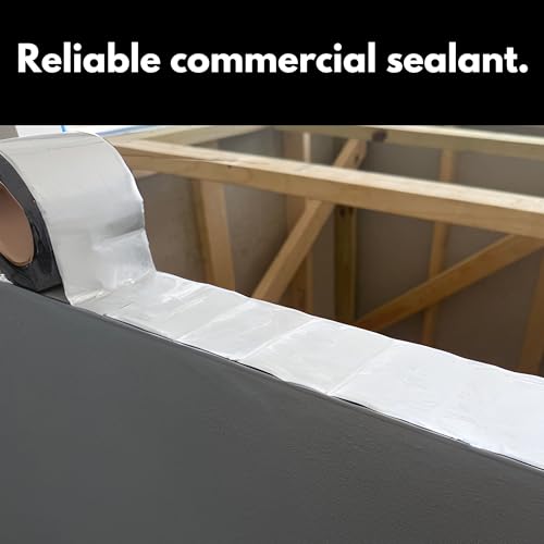 HSS Butyl Sealant Tape B1+ Silver, Waterproof Tape, Airtight & high UV-, Weather & Temperature Resistant, RV Repair, Roof Repair, Pipes, Boats, Vents, Wood - Silver, 4 inch x 50 feet