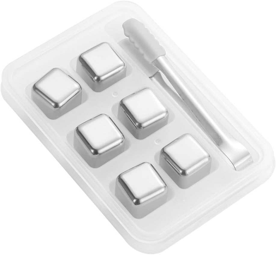 ステンレス氷 アイスキューブ ステンレススチール製インスタント冷凍アイスワインストーンアイスキューブアイスペレット箱入り 食器(Co