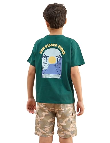 Image of Amazon Brand - Symbol Boys 100% Cotton Oversized Graphic Printed Half Sleeves T-Shirt | Age 6-14 Years
