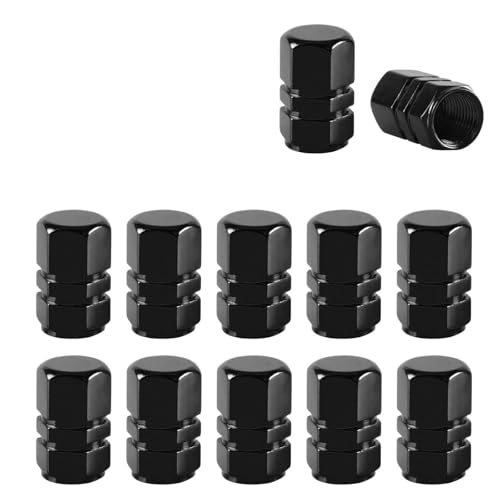 Icyfond 12PCS Car Tire Valve Stem Caps, Aluminum Alloy Chrome