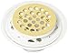 Jaclo 86563-PB Complete Round Shower Drain for 2" or 3" PVC, Polished Brass