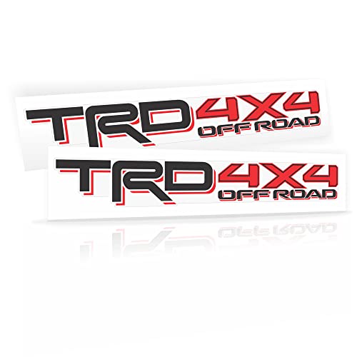 TRD 4x4 Off Road Truck Decal Set of 2 Clear Vinyl Stickers