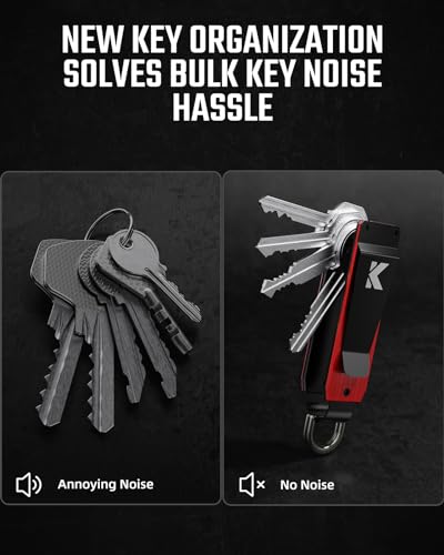 Image of Key Organizer for Men Compact Key Holder Minimalist Key Case Metal Key Chain Key Holder for Keychain Secures 2-5 Keys