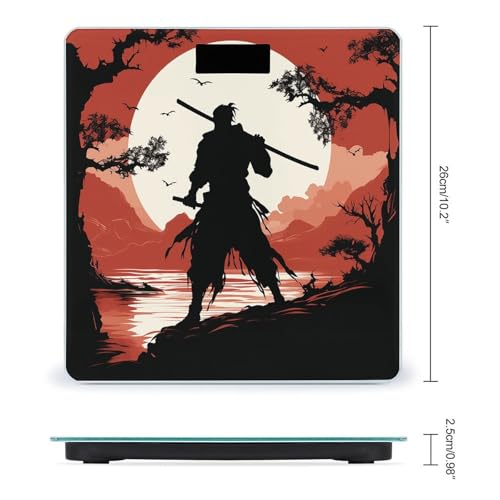 Báscula Digital de Baño BWQJKUO Samurai 400lb LCD miniatura 2