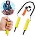 NOWHYX Retractable Ice Safety Pick - Skating & Fishing Kit Accessories, Portable Emergency Fit Retractable Safety Pick Skatings Kit for Skating Sled Walking On Ice Protection(Color:Yellow)