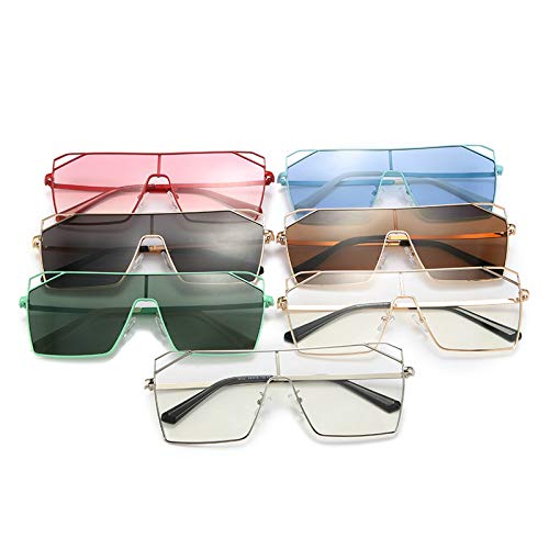 COTIA 2020 Big Frame Glasses Blue Square Women Sunglasses One Piece Lens Oversized Sun Glasses Fashion For Men3