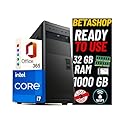 Betashop PC Fisso Desktop NUOVO • Cpu intel core i7-6700 • 32GB RAM DDR4 • 1TB SSD • Windows 11 Pro • WiFi • Office 365 • Pronto All'Uso • USB 3.0 • PC Professionale per Ufficio, Casa, Scuola