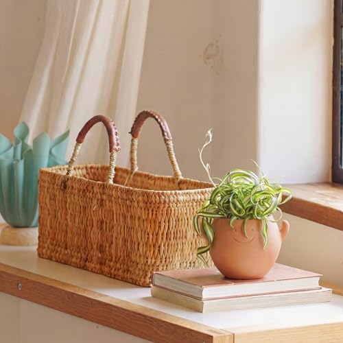 50% Off Cute Smiley Face Terracotta Planter Pot with Drainage