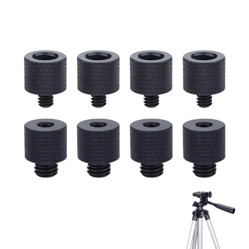 KSUKTSW 8 Stück Stativ Schraube Adapter, 3/8" auf 1/4" & 1/4" auf 3/8" Gewindeadapter, Kameraschrauben Adapter, Stativ Schraubadapter, für Kamera, Lautsprecher, Mikrofonstativ, Einbeinstativ