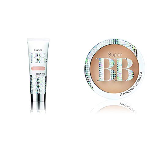 Physicians Formula Super BB All-in-1 Beauty Balm Cream, Light/Medium, 1.2 Ounce With Beauty Balm Powder, Light/Medium, 0.29 Ounce