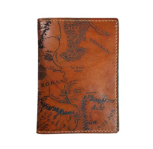 Leather Map Engraved Wallet