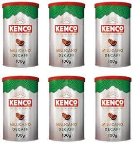 Kenco Millicano Decaff Instant Coffee 100g (Pack of 6 Tins, Total 600g)