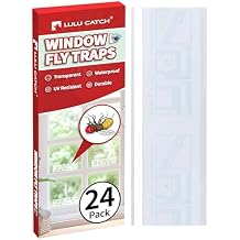 LULUCATCH Window Fly Trap, 24 Pack Fruit Fly Traps for Indoors, Sticky Gnat Trap Bug Trap, Non-Toxic Odorless Flying Insect Trap, Pet Safe Bug Catcher for Fruit Fly, Mosquitos, Fungus & Flying Insect