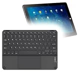 BoxWave Keyboard Compatible with Chuwi Hi10 Tablet - SlimKeys Bluetooth Keyboard with Trackpad, Portable Slim TouchPad - Jet Black