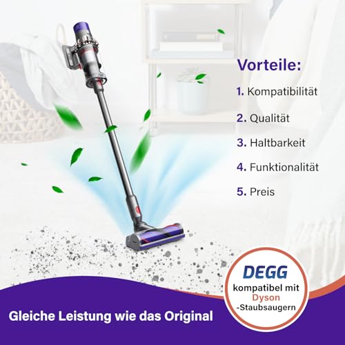 DEGG Staubsaugerrohr - Kompatibel mit Dyson V7, V8, V10, V11 und V15 Teleskoprohr 32MM, Verlängerungsrohr, Saugrohr Ersatzteile Staubsauger Zubehör - Farbe: Dunkelgrau