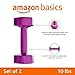 Amazon Basics Vinyl Coated Dumbbell Hand Weights, 10 Pounds, Pair, Purple