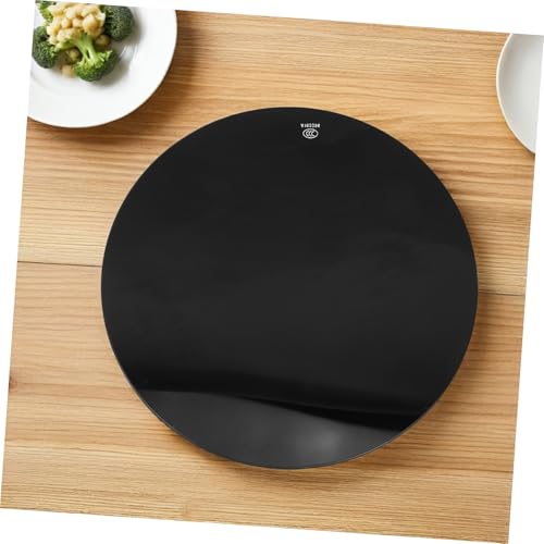 Plateau de table rond verre transparent à manger moderne