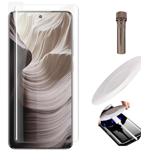 Image of NISHTECH Advanced HD+ Curved UV Tempered Glass Screen Protector Designed for Vivo X200 5G, X200 Pro 5G || Full Screen Coverage with Easy Installation Kit