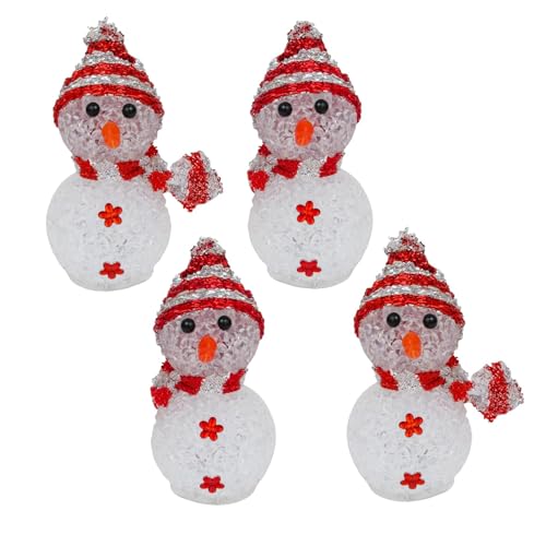 TIED RIBBONS Christmas Decoration for Home (Set of 4, Multi) Led Snowman Lights for Indoor Outdoor Tabletop Xmas Night Gift Set - Christmas Decorations for Home - Image 6