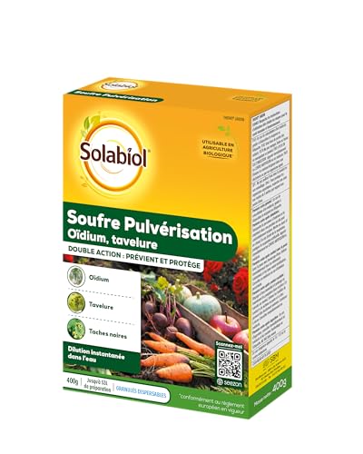 solabiol soffre spray – 400 g – 53 l di soluzione – doppia azione preventiva e curativa – efficace contro le malattie – compiti neri del roseto taveluro di frutta oidio sopul400