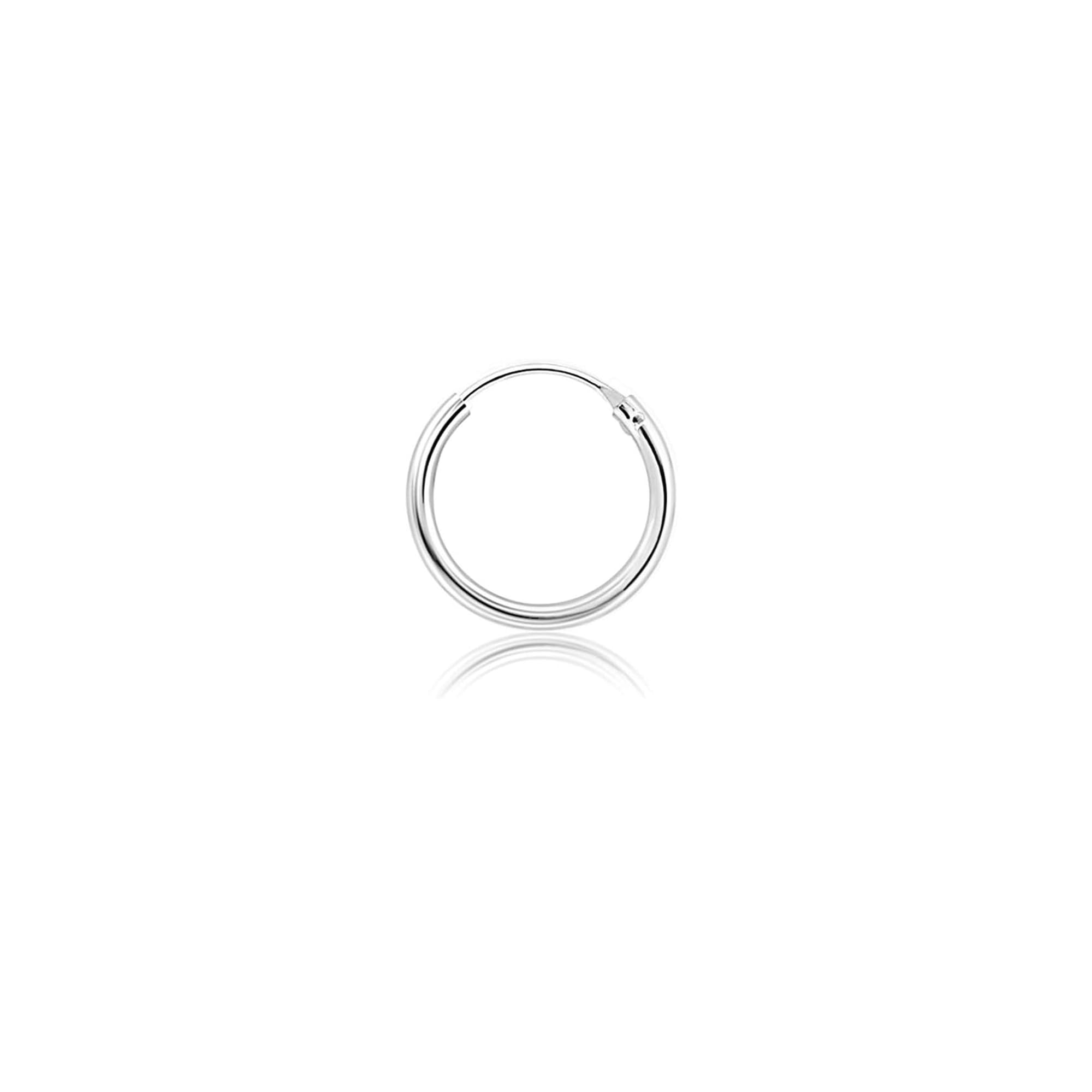 2 mm Thick Men's Single Piece Hoop Earrings | Pure 925 Silver | Size 10 to 20 MM | Plain Round Piercing Ear Ring Bali | Gift Item for Men Boys | 6 Month Warranty, 1 (one) Pcs-image-28