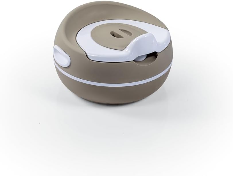 Dolu Nuve Premium Potty Training Seat for Toddlers, Portable Toilet Chair with High Backrest, Non-Slip Base and Removable Inner Bowl, Stone Grey