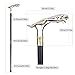White Golden Leopard with Tail Fashion Walking Stick for Party Decorative Walking Cane Elegant Crosier Knob Walking Stick 93cm