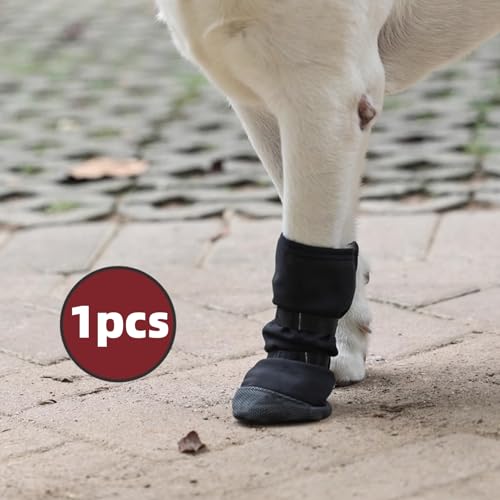 Hundeschuhe Pfotenschutz Outdoor,Hundesocken Anti Rutsch Leckschutz Hunde Socken Dog Shoes Socks Paws Stop Licking,Schuhe Hundepfoten Innen und Draußen Haustierschuhe,für Pet Verletzung Recovery(M)