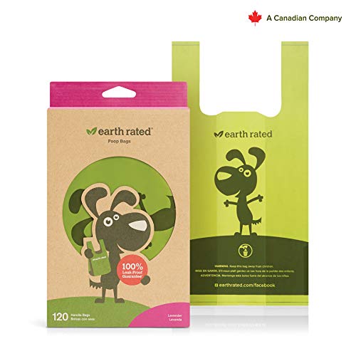 Earth Rated Poop Bags, Dog Waste Bags with Easy Tie Handles, Lavender-Scented, Completely