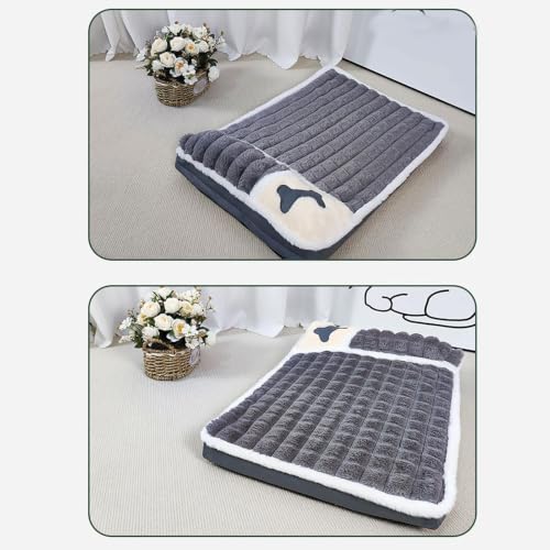 Tapis de lit pour chien avec coussin doux lavable et antidérapant de cage - 6