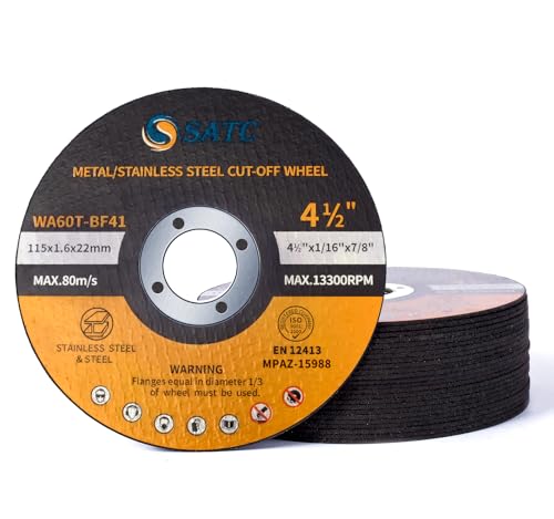 S SATC 25 PCS Cut Off Wheels 4 1/2 Inch Angle Grinder Cutting Wheel 4.5 x 1/16 x 7/8 inch Cutting Wheel Die Grinder Cutting Disc Fits Angle Grinder Air Tool