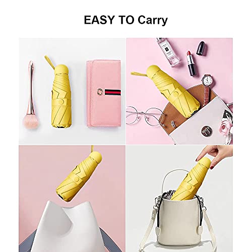TIME LOVER Mini Windproof Folding Travel Umbrella, Sun & Rain Umbrellas, Compact Portable for Women Men Multiple Colors - Image 7