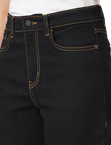 Image of INKD Women's Stretchable Barrell Fit Jeans (Super Black, 36), High Rise