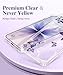 GVIEWIN for iPhone 17 Case, with Screen Protector+Camera Lens Protector, [NonYellowing] Clear Floral Slim Shockproof Protective Hard PC Back Women Phone Case for iPhone 17 6.3