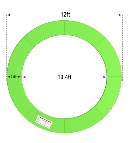 LANGXUN 10ft 12ft 14ft 16ft Trampoline Pad, Universal Trampoline Repalcement Safety Pad, Replacement Trampoline Parts, Waterproof Surround Spring Foam Cover for Round Frame Blue Black Pink Green by LANGXUN - Image 2