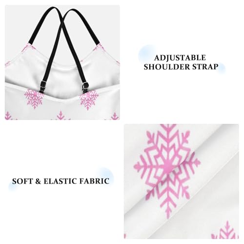 Girl Bathing Suits 3-10 Y Beach Bathing Suits Girls, Pink Snowflake White3